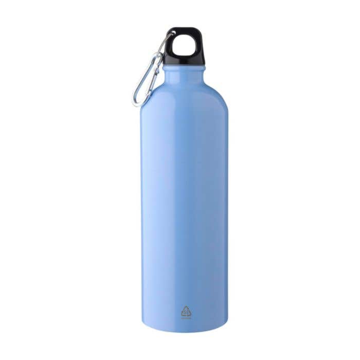 Drinkfles Emeric | 750 ml | Gerecycled RVS | Enkelwandig | Karabijnhaak