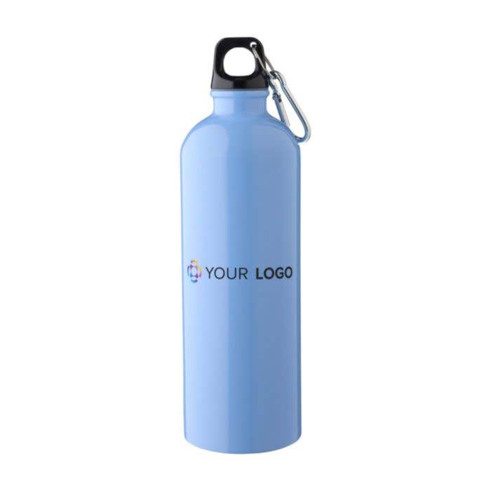 Drinkfles Emeric | 750 ml | Gerecycled RVS | Enkelwandig | Karabijnhaak