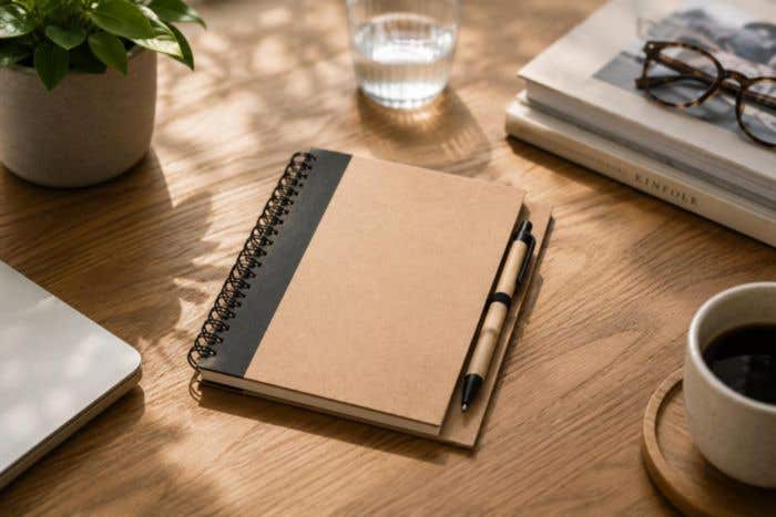 Notitieboek Stella | A5 | FSC® papier | 60 pagina's | Gelinieerd | Met pen