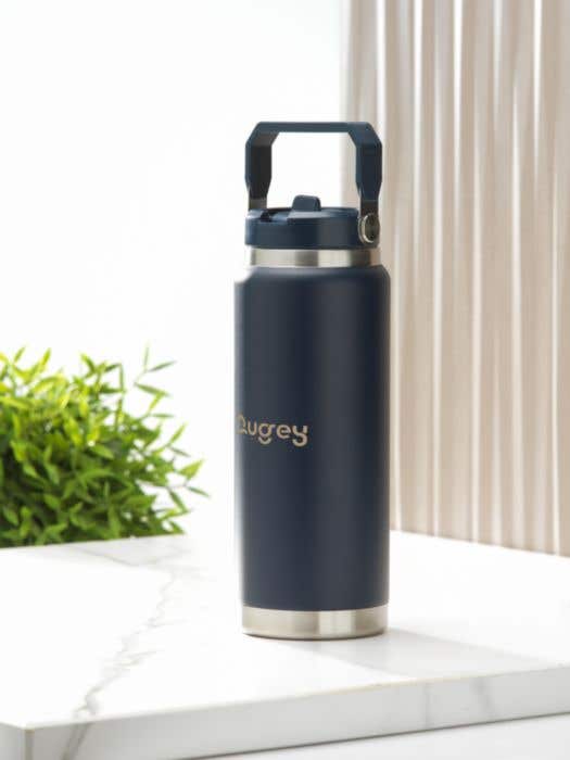 Thermosfles AnthronSquare | 900 ml | Gerecycled RVS | Met rietje