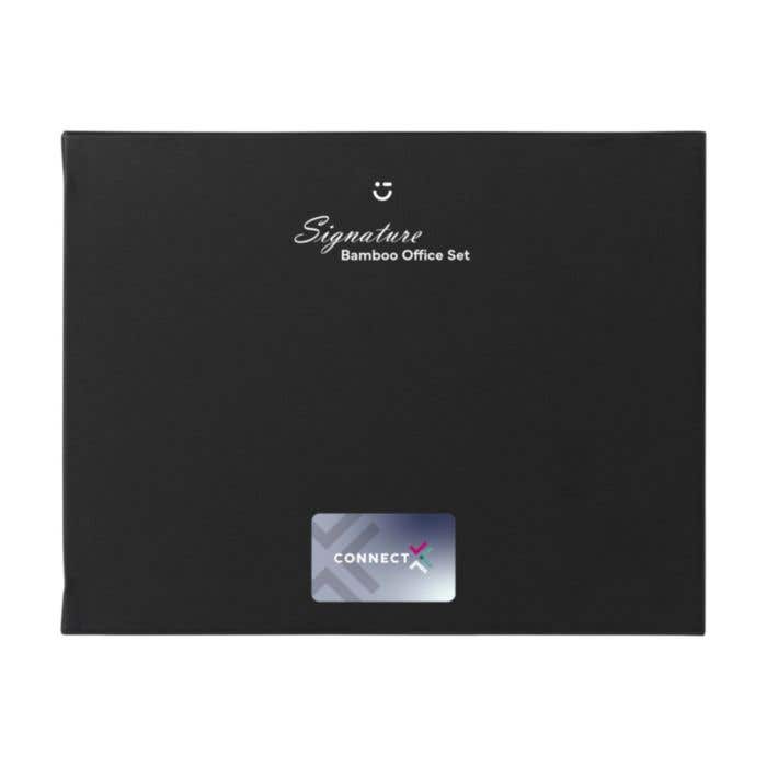 Geschenkset Signature Bamboo Office | Notitieboek, balpen en thermosbeker | FSC® bamboe | In giftbox