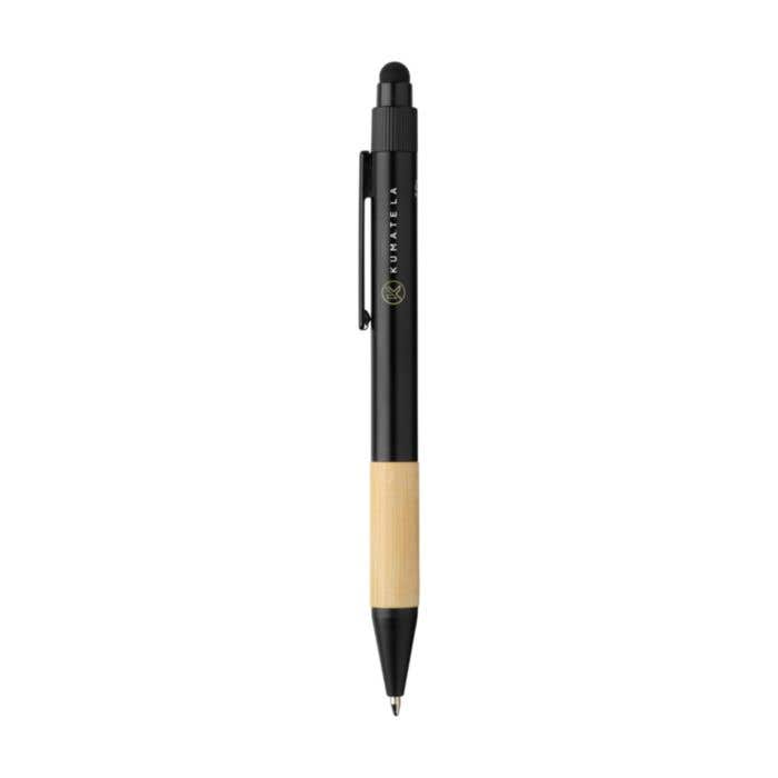 Geschenkset Signature Bamboo Duo | Balpen en sleutelhanger | Bamboe | Stylus | In giftbox