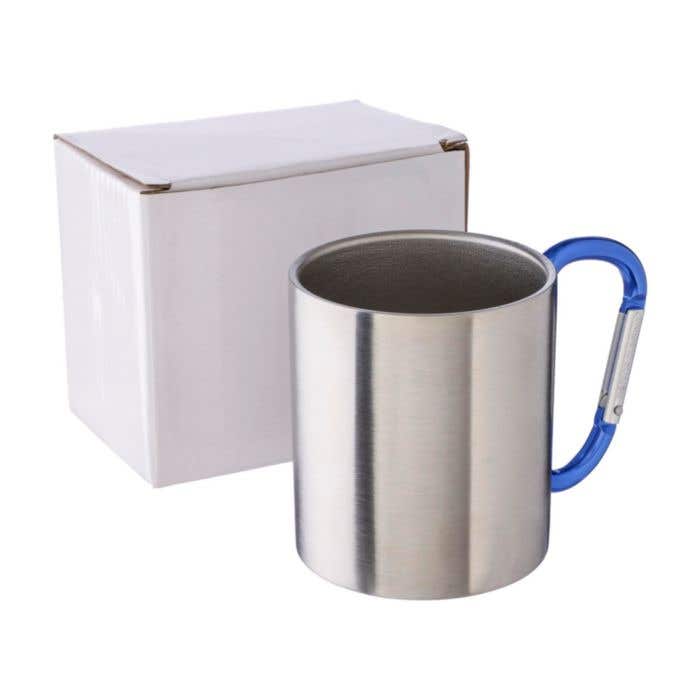 Mok Nella | 150 ml | RVS | Dubbelwandig | Karabijnhaak