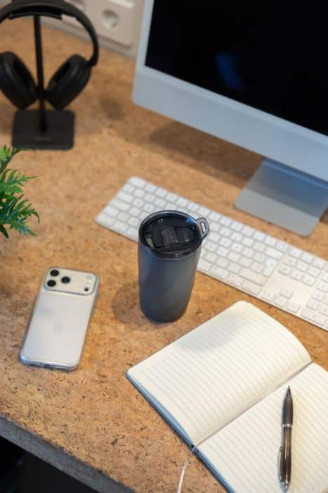 BrandCharger Gerecyclede RVS To Go Beker Vortex Calix Ceramica [400 ml]