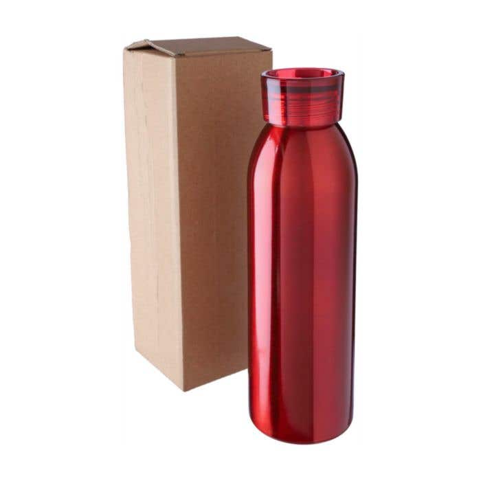Drinkfles Cindy | 650 ml | Gerecycled RVS | Enkelwandig | Draagband