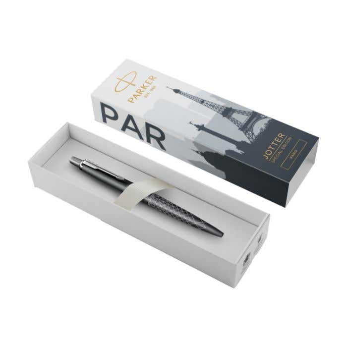 Parker balpen Jotter Global Icon Paris | RVS | Gegraveerde skyline