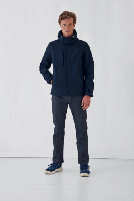B&C jas Hooded Softshell Heren