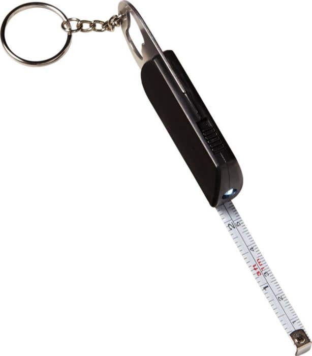 Sleutelhanger Karen | 3-in-1 | Ledlampje | Flesopener | Rolmaat