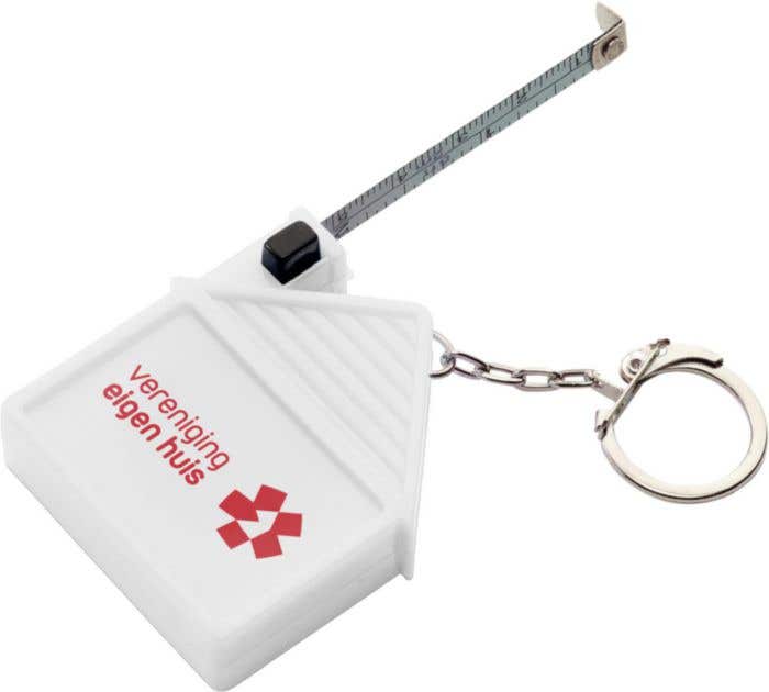 Sleutelhanger met rolbandmaat van 2 meter