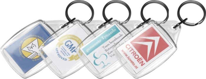 Transparante sleutelhanger Crystal