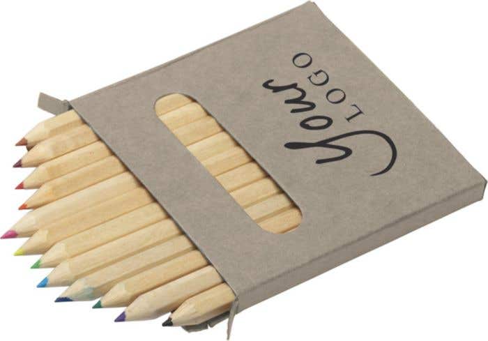 Naturel houten kleurpotloden [12 kleuren] Original