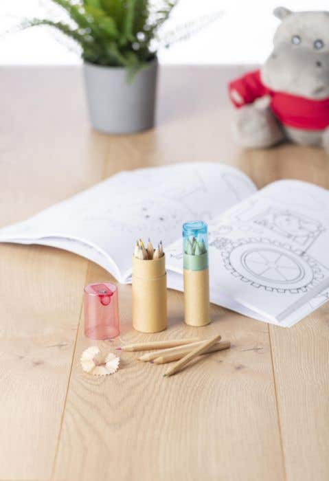 Kleurpotlodenset Libbie | 6 kleuren | Hout