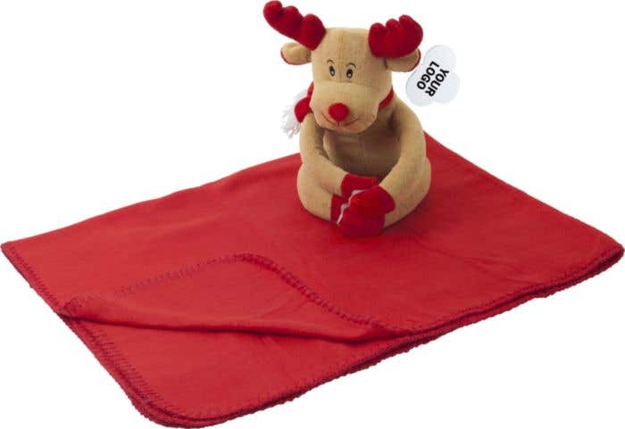 Kerstknuffel met fleecedeken
