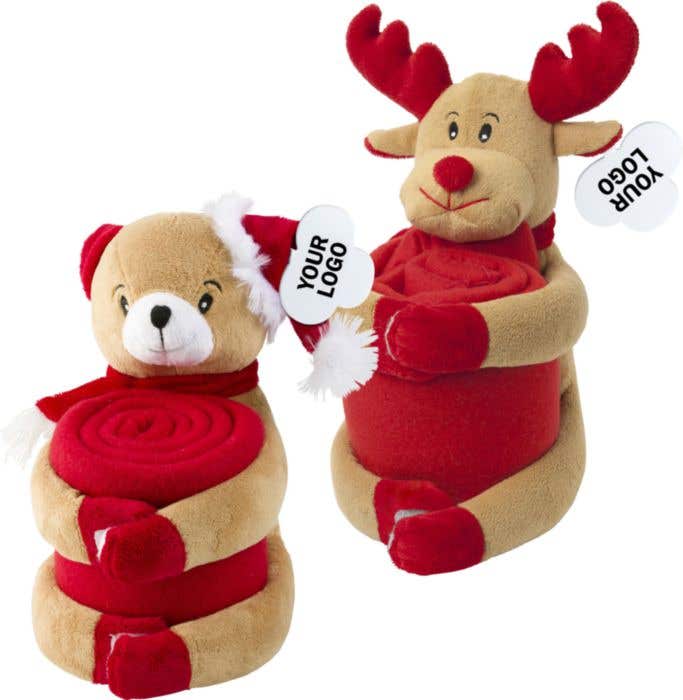Kerstknuffel met fleecedeken