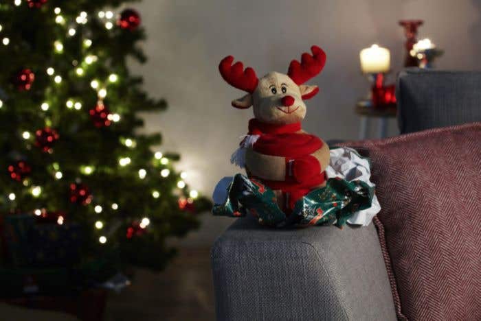Kerstknuffel met fleecedeken