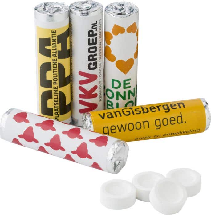 Snoeprolletjes pepermunt of fruitsmaak [9 tabletten]