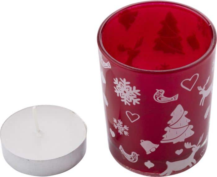 Kerstkaarsje Glas