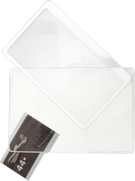 Visitekaart/loep in vinyl hoes