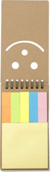 Memoboekje Smile | Ringband | Sticky notes | 50 pagina's