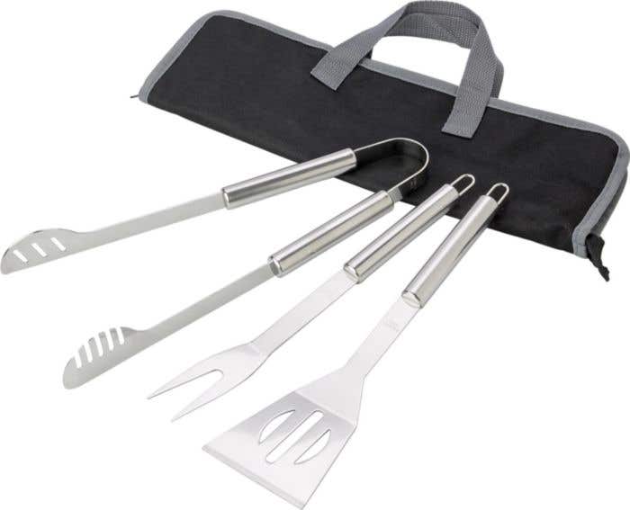 BBQ set Priscilla | RVS | 3-delig | Met opbergtas