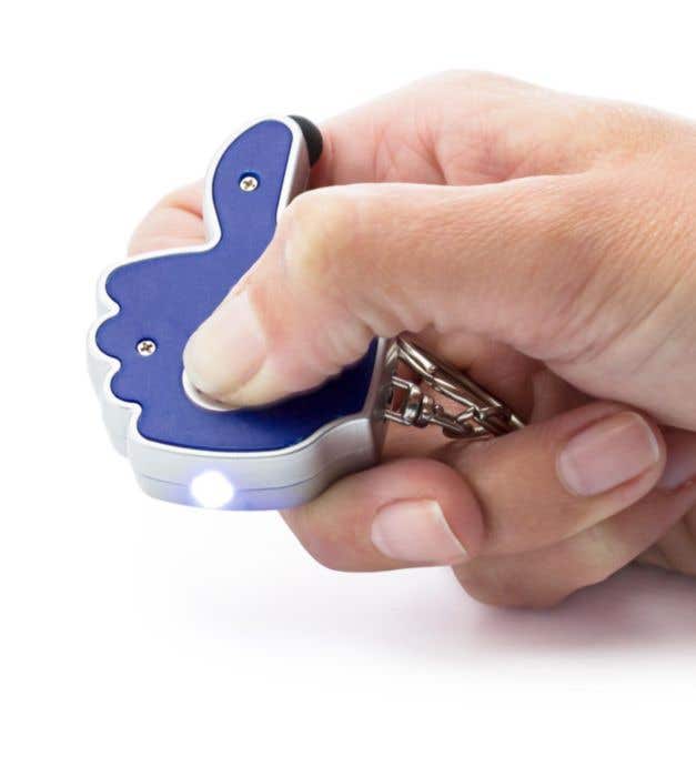 Sleutelhanger Duim | Stylus | LED-lampje