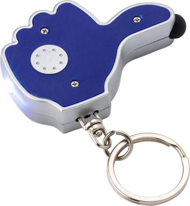 Sleutelhanger Duim | Stylus | LED-lampje