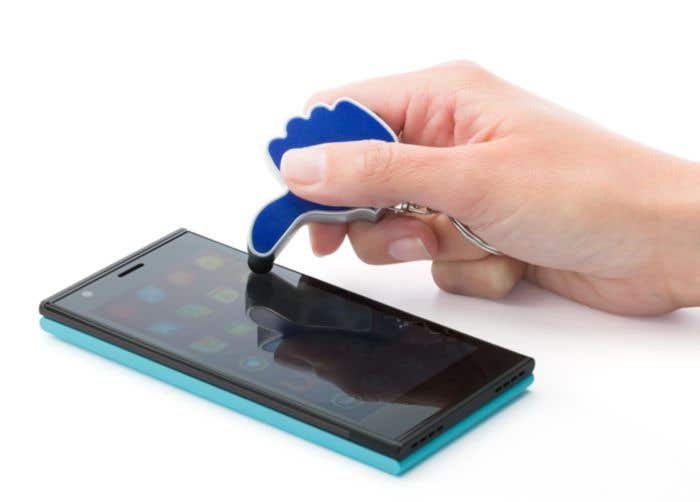 Stylus Sleutelhanger Duim met Lampje