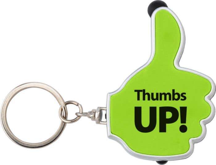 Stylus Sleutelhanger Duim met Lampje