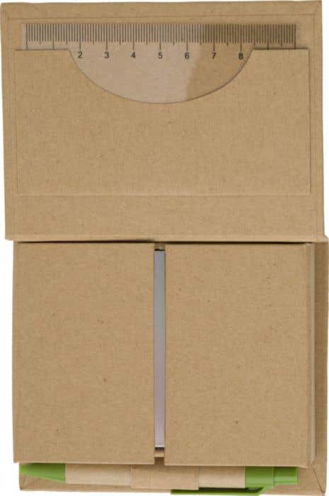 Notitieblok Glenn | Sticky notes | Liniaal | Met pen