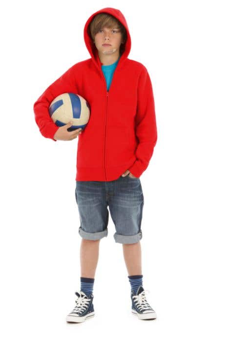 B&C Sweatshirt Hooded Full Zip Kids