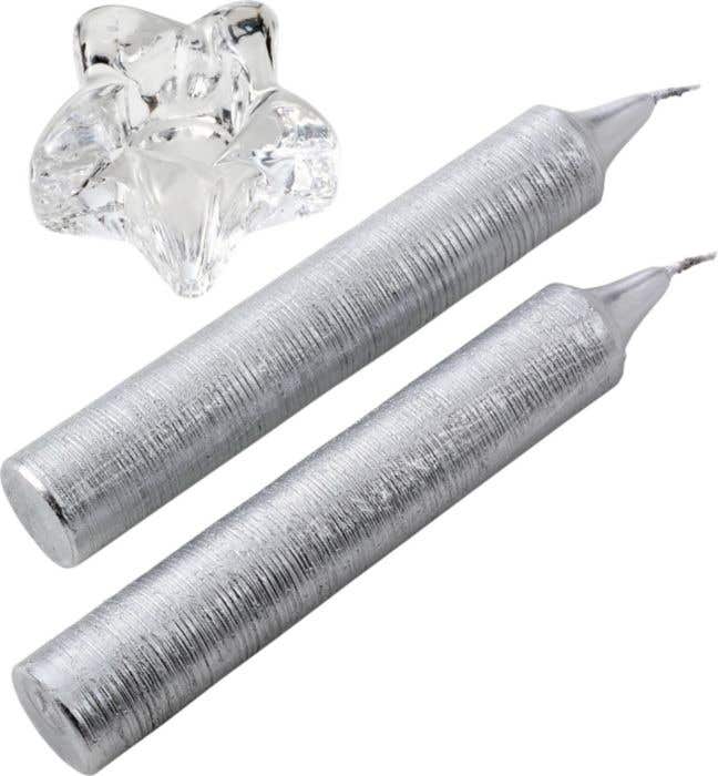 Glitter kaarsen met houder