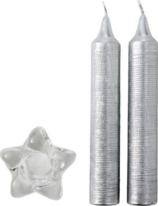 Glitter kaarsen met houder