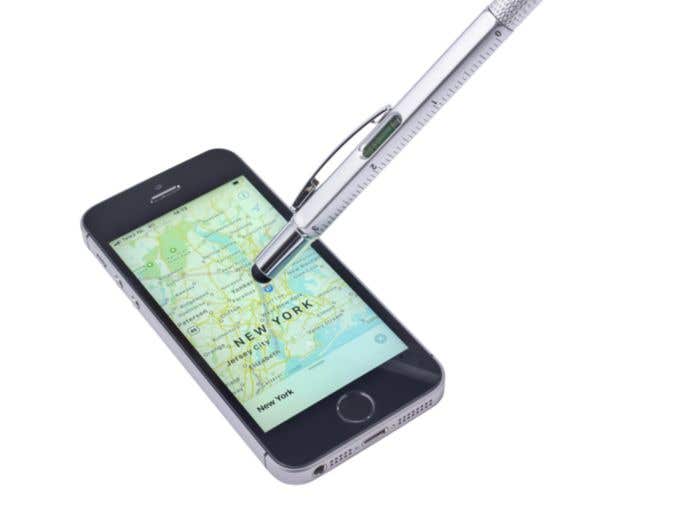 Stylus pen Ruler met Waterpas