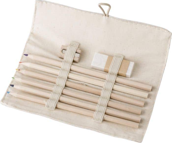 Kleurpotlodenset Kate | 6 kleuren | Oprolbaar etui