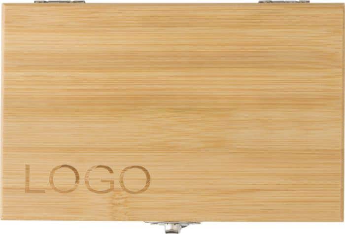 Wijnset Leonie | Bamboe | RVS | 3-delig | In houten geschenkdoos