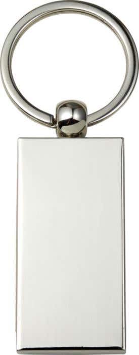 Metalen Sleutelhanger met Hout