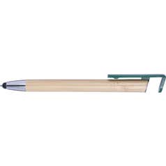 Bamboe stylus pen met telefoonhouder