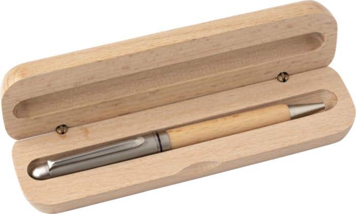 Balpen Tobias | Hout | Metalen details | Houten doosje