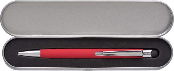 Stylus pen Stuart | Rubberen afwerking | In metalen doosje