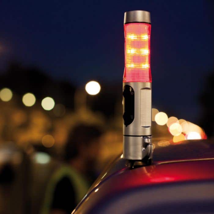 Noodhamer met veiligheidszaklamp
