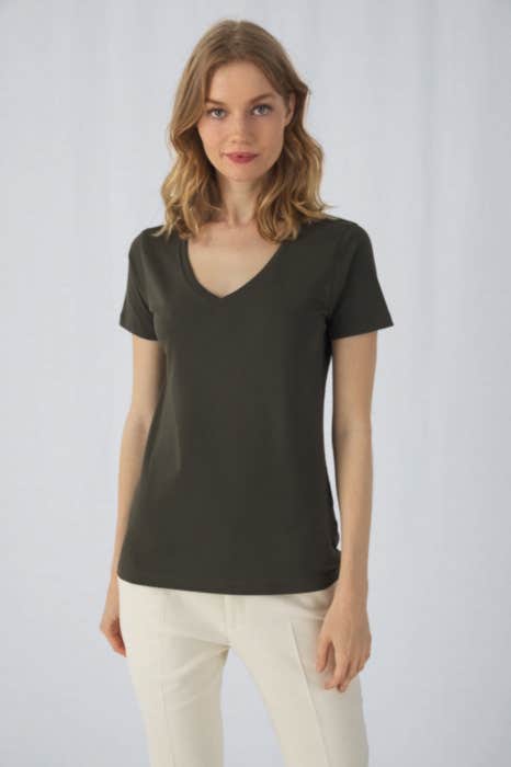 B&C t-shirt Inspire V-neck Organic Dames