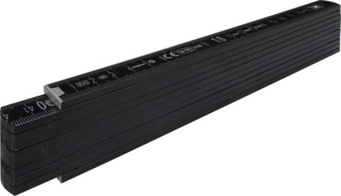 Stabila duimstok Black Pro 700 series | Hout | 2 m | Hoekschaal
