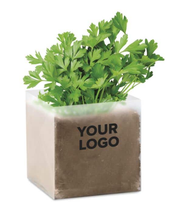 Compost met peterseliezaadjes