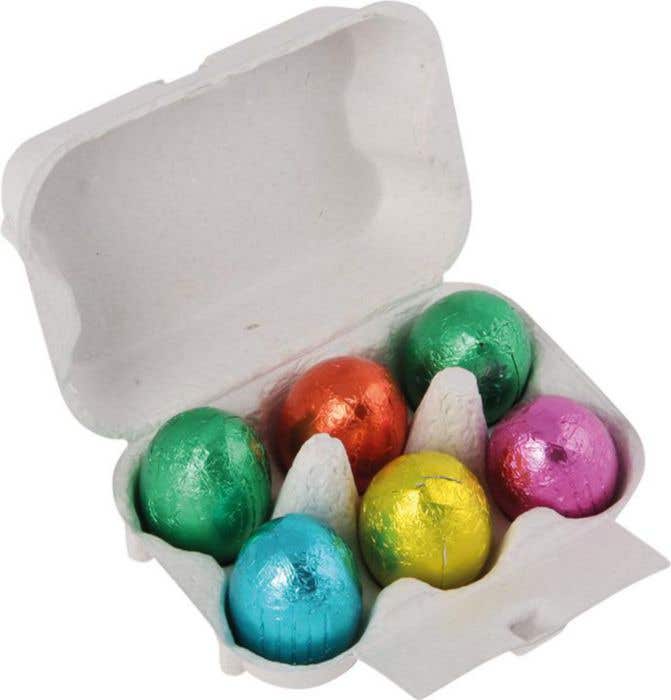 Eierdoosje met 6 paaseitjes
