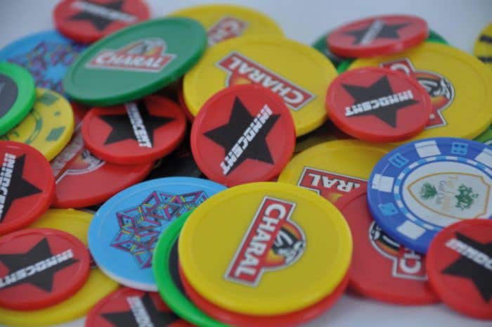 Plastic tokens 25mm