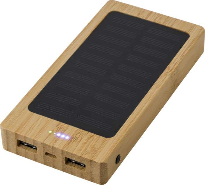Powerbank Joan | 8.000 mAh | Bamboe | Solar