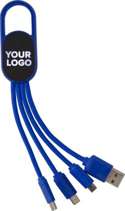 Oplaadkabel met oplichtend logo 4-in-1