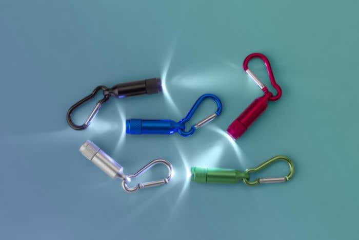 Mini zaklamp met karabijnhaak