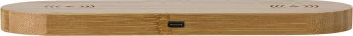 Draadloze bamboe oplader Duo