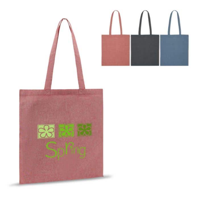 Gerecycled katoen schoudertas thin